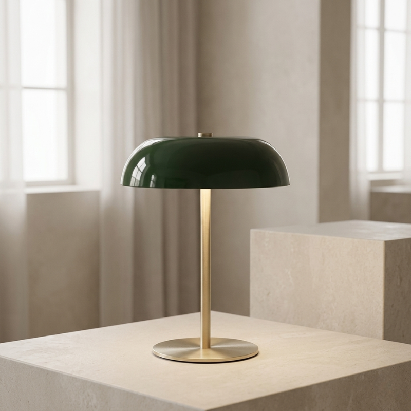 Bedside Lamp Cordless LED 1W Green Dimmable Alloy, Dimmable Warm Glow