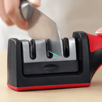 Compact Knife Sharpener for Straight and Serrated Blades – Durable Steel and ABS Construction for Effortless Cutting 0