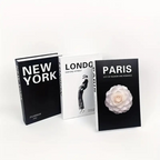 Elegant Decorative Faux Book Set – Set of 3 Stylish Fake Books Decor for Modern Home Accent, Neutral Tones 3