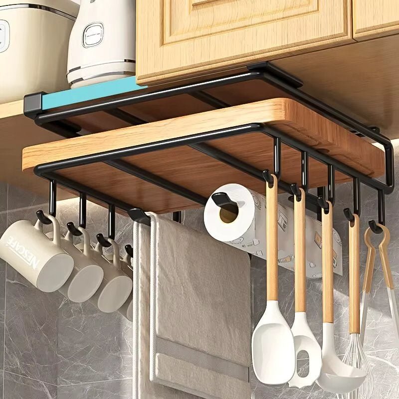 Kitchen Organizer Under Shelf Stainless Steel Paper Towel Holder 2