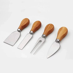 Wooden Serving Board Set - Elegant Design with Built-In Knife Holder 5